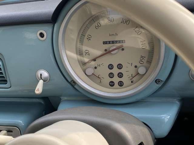 パオ 　ノーマルルーフ　純正色　車検整備付　走行８８０００Ｋｍ　ライトブルー　オートマ　ガソリン車　ルーフレール　レトロコンポ　タイミングベルト交換済（12枚目）