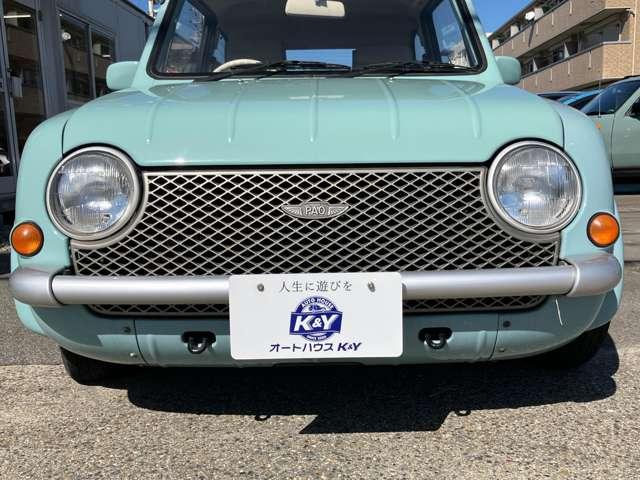 パオ 　ノーマルルーフ　純正色　車検整備付　走行８８０００Ｋｍ　ライトブルー　オートマ　ガソリン車　ルーフレール　レトロコンポ　タイミングベルト交換済（32枚目）
