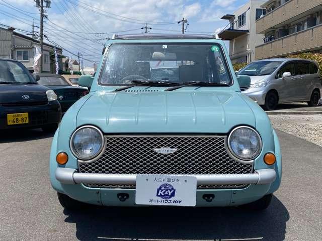 パオ キャンバストップ　社外オーディオ　車検整備付　走行９６０００Ｋｍ　オートマ　ライトブルー　ガソリン車　レトロパネル　整備付　キャンバストップ（2枚目）