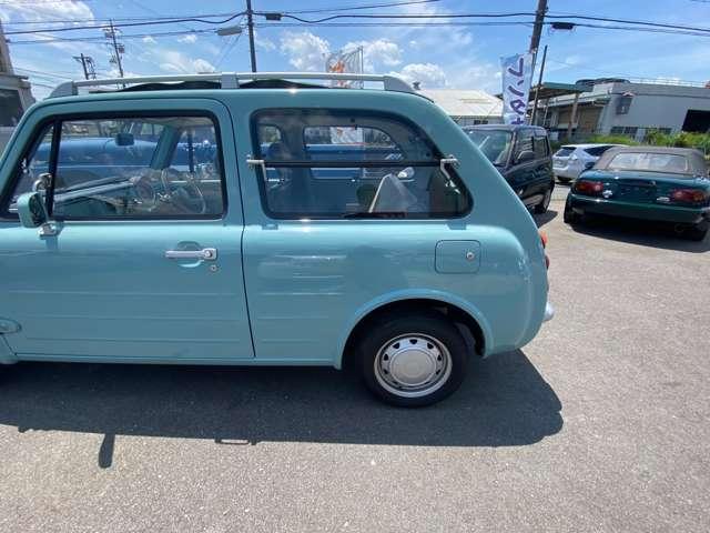 パオ キャンバストップ　社外オーディオ　車検整備付　走行９６０００Ｋｍ　オートマ　ライトブルー　ガソリン車　レトロパネル　整備付　キャンバストップ（5枚目）