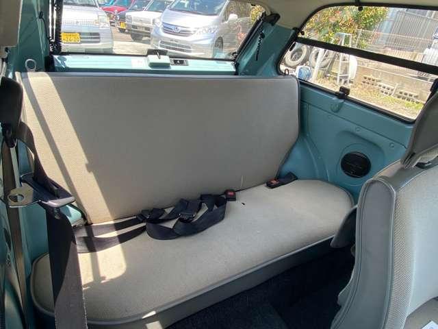 パオ キャンバストップ　社外オーディオ　車検整備付　走行９６０００Ｋｍ　オートマ　ライトブルー　ガソリン車　レトロパネル　整備付　キャンバストップ（8枚目）