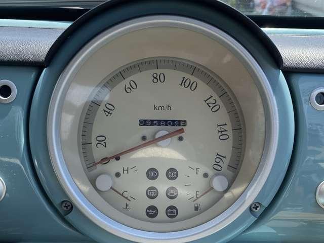 パオ キャンバストップ　社外オーディオ　車検整備付　走行９６０００Ｋｍ　オートマ　ライトブルー　ガソリン車　レトロパネル　整備付　キャンバストップ（13枚目）