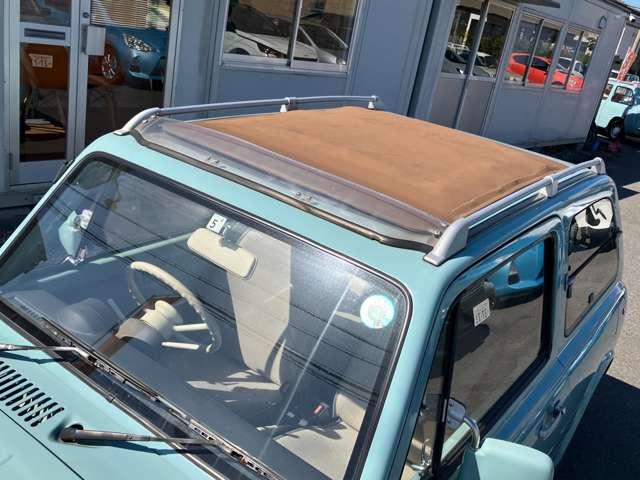 パオ キャンバストップ　社外オーディオ　車検整備付　走行９６０００Ｋｍ　オートマ　ライトブルー　ガソリン車　レトロパネル　整備付　キャンバストップ（17枚目）