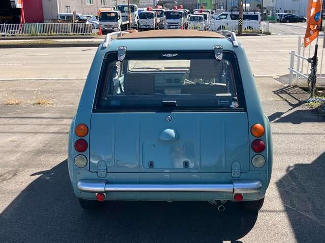 パオ キャンバストップ　社外オーディオ　車検整備付　走行９６０００Ｋｍ　オートマ　ライトブルー　ガソリン車　レトロパネル　整備付　キャンバストップ（20枚目）