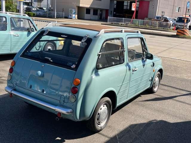 パオ キャンバストップ　社外オーディオ　車検整備付　走行９６０００Ｋｍ　オートマ　ライトブルー　ガソリン車　レトロパネル　整備付　キャンバストップ（21枚目）