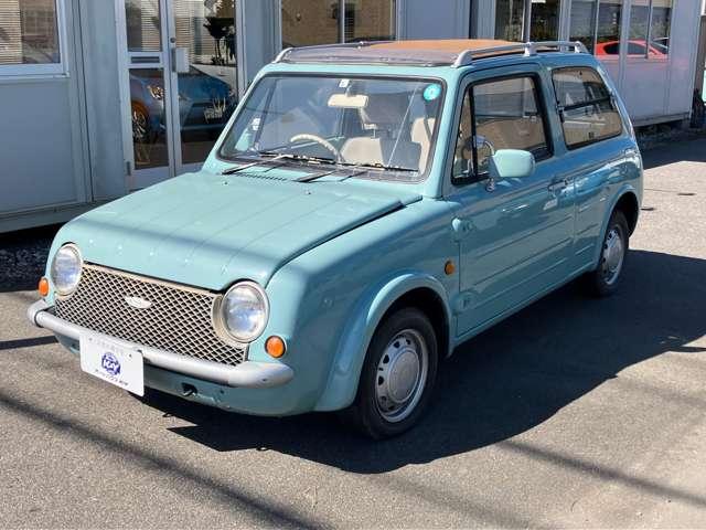 パオ キャンバストップ　社外オーディオ　車検整備付　走行９６０００Ｋｍ　オートマ　ライトブルー　ガソリン車　レトロパネル　整備付　キャンバストップ（27枚目）