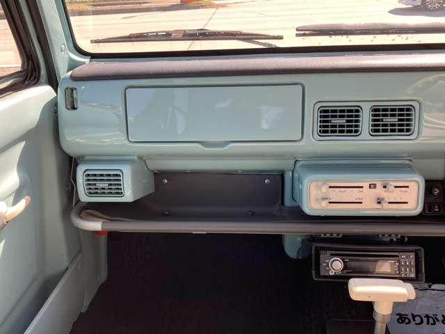 パオ キャンバストップ　社外オーディオ　車検整備付　走行９６０００Ｋｍ　オートマ　ライトブルー　ガソリン車　レトロパネル　整備付　キャンバストップ（35枚目）