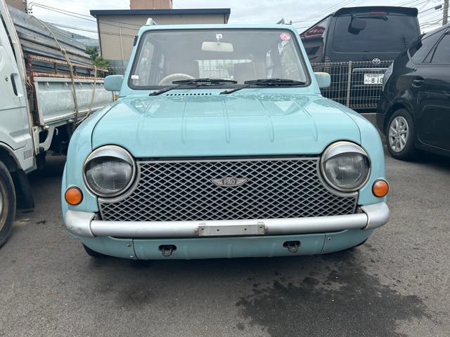 パオ 　純正ラジオ　走行９３０００Ｋｍ　車検整備付　ブルー　ルーフレール　オートマ　修復無　レトロパネル　ガソリン車　整備付（2枚目）