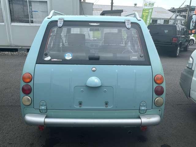 パオ 　純正ラジオ　走行９３０００Ｋｍ　車検整備付　ブルー　ルーフレール　オートマ　修復無　レトロパネル　ガソリン車　整備付（5枚目）