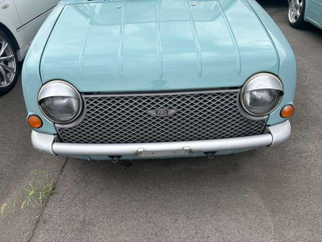 パオ 　純正ラジオ　走行９３０００Ｋｍ　車検整備付　ブルー　ルーフレール　オートマ　修復無　レトロパネル　ガソリン車　整備付（17枚目）