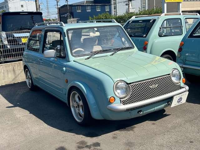 パオ 　ブレーキオーバーホール　車検整備付　走行１５５０００Ｋｍ　オートマ　ルーフレール　レトロパネル　ブルー　ガソリン車（3枚目）
