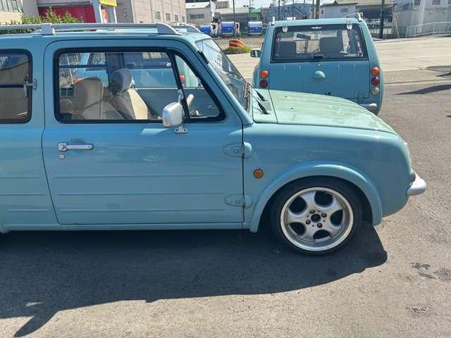 パオ 　ブレーキオーバーホール　車検整備付　走行１５５０００Ｋｍ　オートマ　ルーフレール　レトロパネル　ブルー　ガソリン車（4枚目）