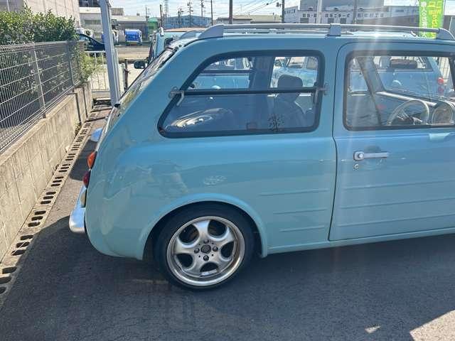 パオ 　ブレーキオーバーホール　車検整備付　走行１５５０００Ｋｍ　オートマ　ルーフレール　レトロパネル　ブルー　ガソリン車（5枚目）