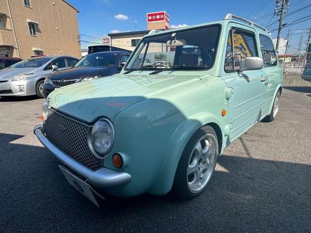 パオ 　ブレーキオーバーホール　車検整備付　走行１５５０００Ｋｍ　オートマ　ルーフレール　レトロパネル　ブルー　ガソリン車（6枚目）