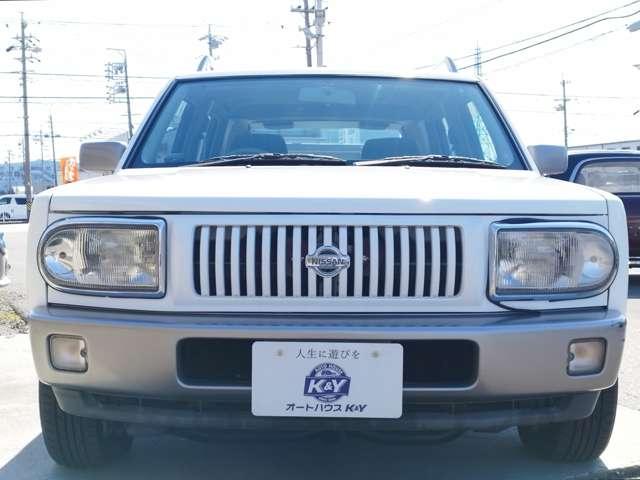 ラシーン ft タイプII 4WD 車検整備付 走行124000Km 4速オートマ ホワイト Wエアバッグ ABS ルーフレール 背面タイヤ レトロパネル ガソリン車(2枚目)