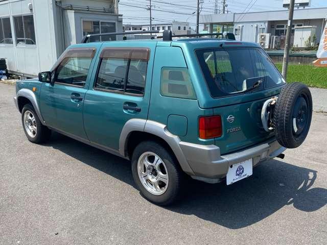 ラシーン フォルザ 4WD ETC 社外アルミ 4WD 車検整備付 4速オートマ 走行117000Km グリーンII オートエアコン 背面タイヤ ルーフレール(5枚目)