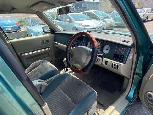 ラシーン フォルザ 4WD ETC 社外アルミ 4WD 車検整備付 4速オートマ 走行117000Km グリーンII オートエアコン 背面タイヤ ルーフレール(11枚目)