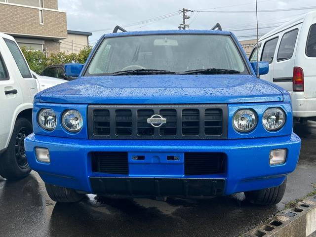 ラシーン フォルザ 背面タイヤ 4WD ルーフレール 車検整備付 4速オートマ 走行114000Km ブルー 修復歴無 ABS Wエアバッグ 整備付 ガソリン車(2枚目)