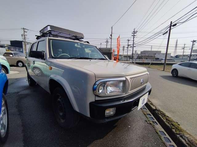 ラシーン タイプII 4WD キーレス カーナビ ETC 車検整備付 パワステ 新品タイヤ ラック ドライブレコーダー サンドベージュ 4速オートマ ルーフレール レトロパネル(8枚目)