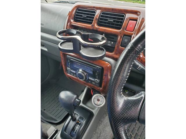 ジムニー FISフリースタイルワールドカップリミテッド インタークーラーターボ リフトアップ 社外マフラー バンパー バンパーガード ターボタイマー ウッド調パネル 4WD オートマ車(21枚目)