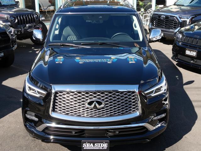 ＱＸ８０ ４ＷＤ　新車並行１オーナー　社外ナビ　ＴＶ　ＥＴＣ　サンルーフ　フリップダウンモニター　デジタルインナーミラー　ＢＯＳＥサウンド　パワードア　シートヒーター＆クーラー　パワーシート　ステアリングＨ　ドラレコ（8枚目）