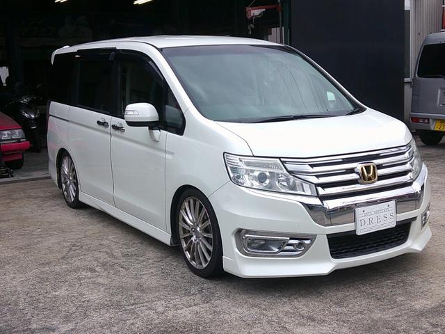 ステップワゴンスパーダ Z 禁煙車 ETC バックカメラ BluetoothハンズフリーフルセグTVナビ 純正カーテン ローダウン 両側電動スライドドア オートライト HID スマートキー アイドリングストップ リアスモーク(6枚目)