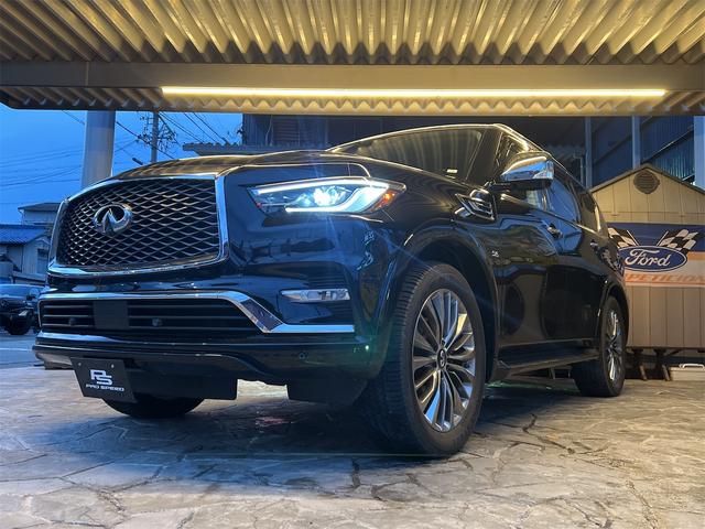 ＱＸ８０ 　プロアクティブ　現行タイプオーディオカスタム　アップルＣａｒＰｌａｙ　　サンルーフ　３６０度カメラ　純正２２ａｗ　アダプティブクルーズ（3枚目）