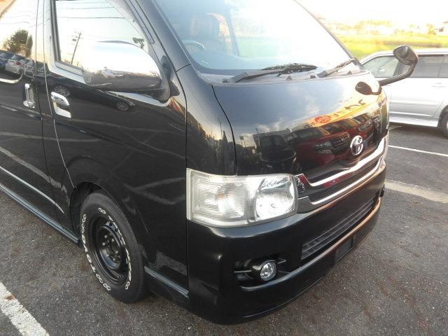 レジアスエースバン ロングスーパーGL アルパインフリップダウンモニター ベッドキット フルセグ対応ナビ バックカメラ ETC ウッドコンビステア 左右リアイージークローザー LEDオートヘッドライト 黒革調シートカバー ディーゼルターボ(36枚目)