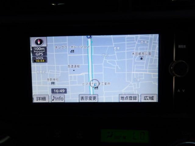アクア Ｇ　純正フルセグナビ　ブルートゥース対応　ワンオーナー　バックカメラ　ＥＴＣ　ステアリングリモコン　スマートキー　プッシュスタート　オートエアコン　ウィンカーミラー　社外１５インチアルミホイール（12枚目）