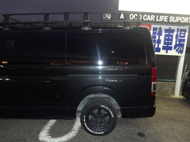 ハイエースバン ロングスーパーＧＬ　２０１４１０ｋｍタイミングベルト交換　リフトアップ　フロントバンパーガード　ジーアイ・ギアルーフラック　ベットキット　フリップダウンモニター　ブルートゥース対応フルセグナビ　バックカメラ　ＥＴＣ（45枚目）