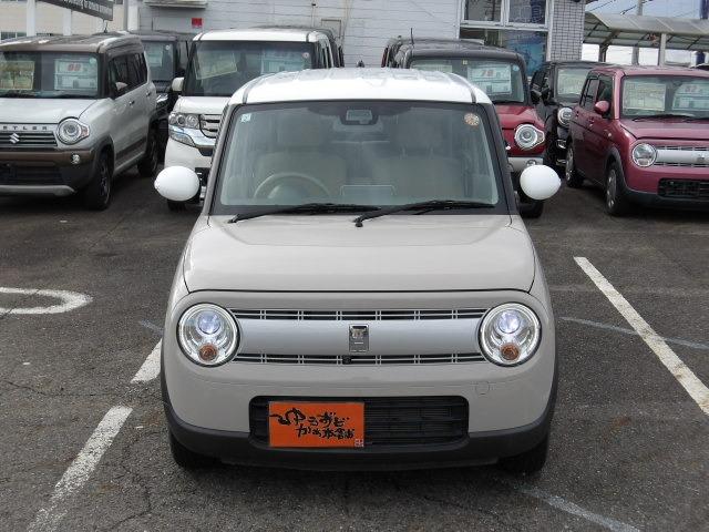 アルトラパン Ｘ　ブルートゥース対応地デジナビ　前席シートヒーター　衝突軽減ブレーキ　アラウンドビューモニター　クリアランスソナー　スマートキー×２　ＨＩＤオートヘッドライト　オートリトラミラー　サイドバイザー　ＥＳＣ（4枚目）