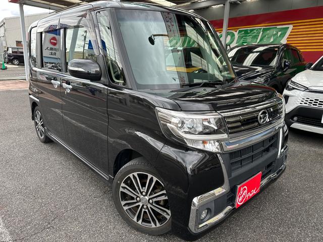 タント カスタムＲＳ　トップエディションＳＡＩＩＩ　純正ナビ　Ｂカメラ　ＴＶ　スマートアシストＩＩＩ　両側パワスラ　Ｓヒーター　ＬＥＤヘッド　スマートキーｘ２　ハーフレザー　ワンオーナー（3枚目）
