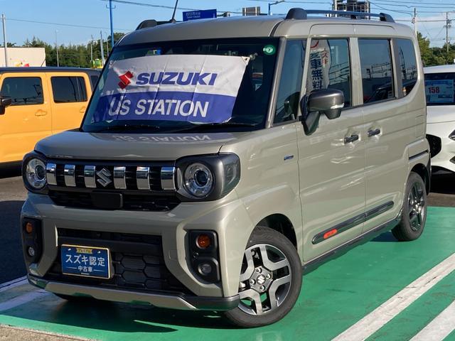 スペーシア !先行初売!ギア HYBRID XZ 全方位ナビ ETC オートライト Bluetooth スライドドア 純正ナビ プッシュスタート シートヒーター オートエアコン 禁煙車 スズキセーフティーサポート アイドリングストップ 衝突被害軽減システム(50枚目)