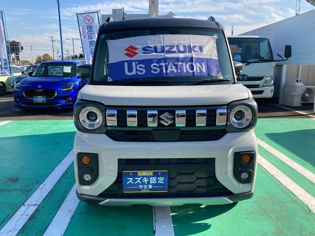 スペーシア ギア HYBRID XZ 全方位カメラ付9インチナビ オートライト Bluetooth スライドドア 純正ナビ プッシュスタート シートヒーター オートエアコン 禁煙車 スズキセーフティーサポート 衝突被害軽減システム アイドリングストップ(3枚目)