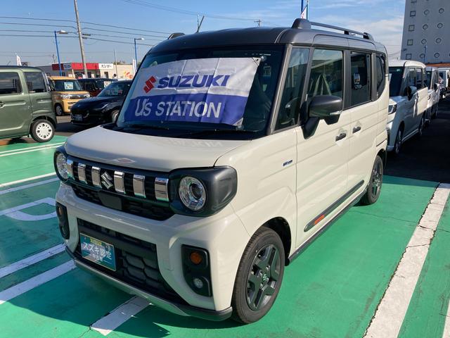 スペーシア ギア HYBRID XZ 全方位カメラ付9インチナビ オートライト Bluetooth スライドドア 純正ナビ プッシュスタート シートヒーター オートエアコン 禁煙車 スズキセーフティーサポート 衝突被害軽減システム アイドリングストップ(8枚目)