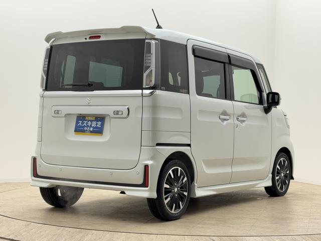スペーシアカスタム !初売!カスタム HYBRID XSターボ2型オーディオレス オートライト スライドドア プッシュスタート シートヒーター オートエアコン スズキセーフティーサポート 衝突被害軽減システム アイドリングストップ 横滑り防止機能 衝突安全ボディ 盗難防止システム(6枚目)