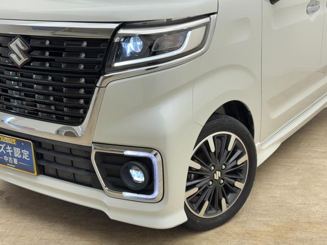 スペーシアカスタム !初売!カスタム HYBRID XSターボ2型オーディオレス オートライト スライドドア プッシュスタート シートヒーター オートエアコン スズキセーフティーサポート 衝突被害軽減システム アイドリングストップ 横滑り防止機能 衝突安全ボディ 盗難防止システム(7枚目)