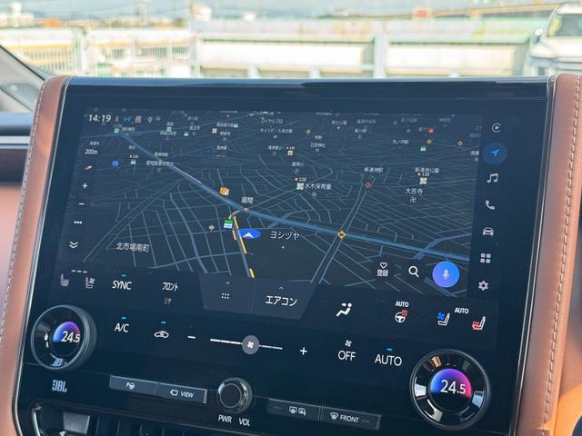 ヴェルファイアハイブリッド エグゼクティブラウンジ　茶内装　モデリスタエアロ　ＪＢＬ　後席モニター　デジタルインナーミラー　パノラミックビューモニター　ムーンルーフ　　両側パワースライドドア　アドバンスドパーク　ブラインドスポットモニター　純正１９ＡＷ（53枚目）