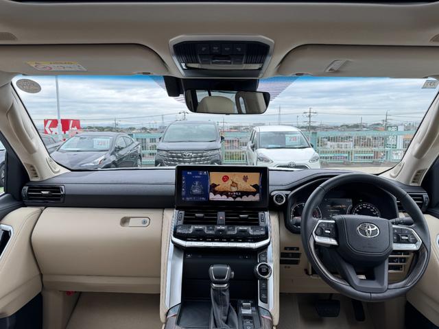 ランドクルーザー ZX モデリスタエアロ GRグリル リアエンター クールBOX 電動デフロック 寒冷地仕様 パノラミックビューモニター ブラインドスポットモニター 純正12.3型JBLナビ フルセグTVブラックルーフレール(3枚目)