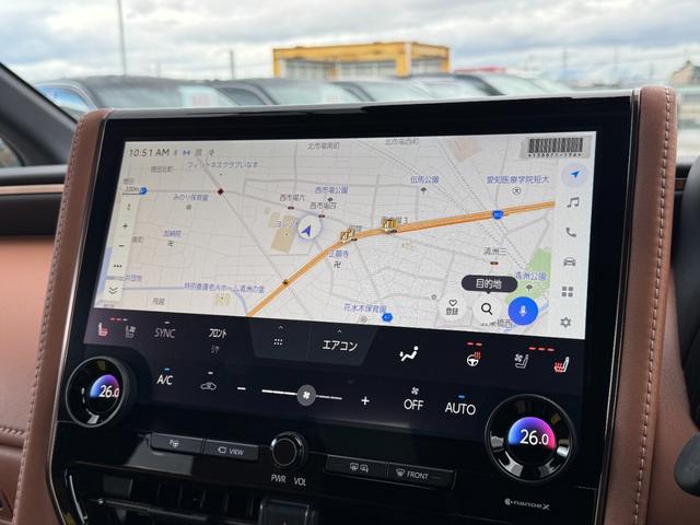 ヴェルファイアハイブリッド Z プレミア 茶内装 左右独立ムーンルーフ デジタルインナーミラー ユニバーサルステップ 14型ナビ フルセグ 後席モニター パノラミックビューモニター ブラインドスポットモニタ AC100V HUD 置くだけ充電(48枚目)