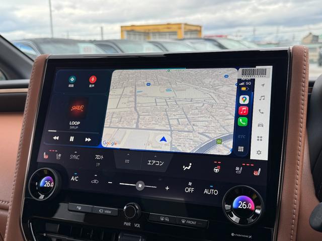 ヴェルファイアハイブリッド Z プレミア 茶内装 左右独立ムーンルーフ デジタルインナーミラー ユニバーサルステップ 14型ナビ フルセグ 後席モニター パノラミックビューモニター ブラインドスポットモニタ AC100V HUD 置くだけ充電(50枚目)