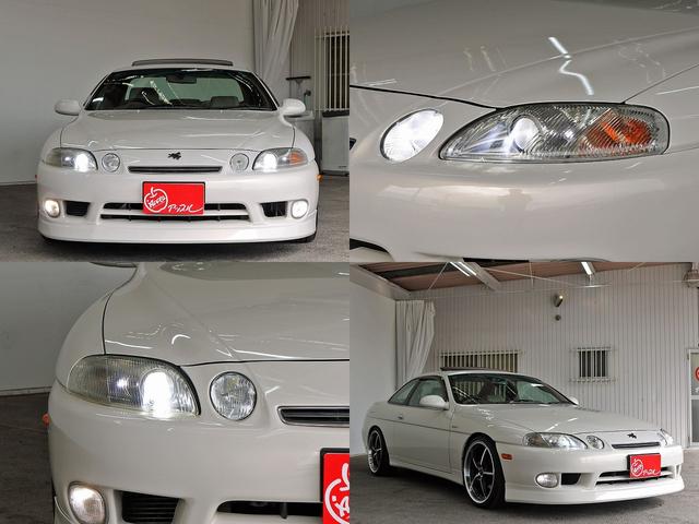 ソアラ ２．５ＧＴ－Ｔ　Ｌパッケージ　後期モデル　１ＪＺ－ＧＴＥ　２．５Ｌターボ　ＶＶＴ－ｉ　タイミングベルト交換済み　４ＡＴ　同色全Ｐ済み　サンルーフ　３．０Ｌ用革シート載せ替え　フジツボマフラー　アラゴスタ車高調　禁煙車　ＬＥＤヘッド（2枚目）