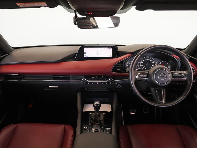 MAZDA3ファストバック Xバーガンディ セレクション 6速MT 禁煙車 シグネチャースタイル 純正フルエアロ BBS鍛造アルミ スカイアクティブX BOSEサウンド 360°セーフティPKG バーガンディレザー 純正ナビTV spirit1.1更新済(8枚目)