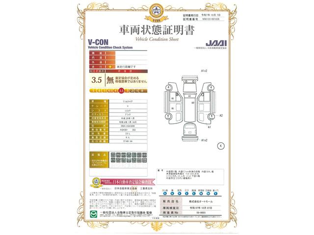 車両状態評価書