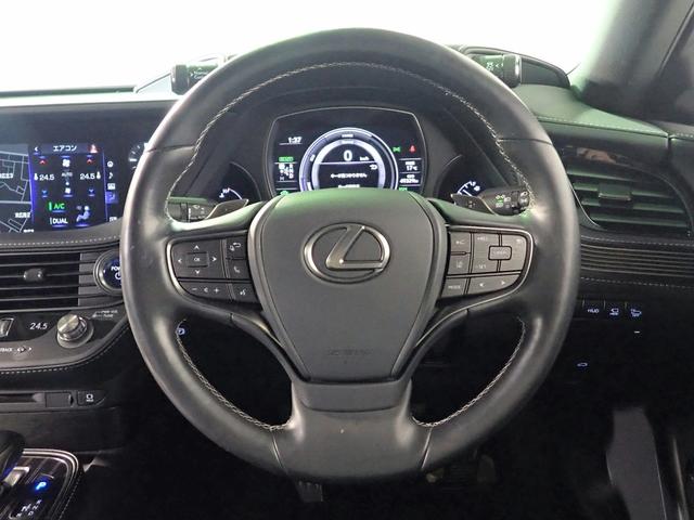 ＬＳ ＬＳ５００ｈ　Ｉパッケージ　Ｌ・ＳａｆｅｔｙＳｙｓｔｅｍ＋　純正ナビ　フルセグ　ＢＴ　パノラミックビューＭ　ＥＴＣ２．０　ＬＥＤ　クルーズＣ　ＡＴハイビーム　黒革シート　本革ステア＆シフトノブ　パドルシフト　Ｄインナーミラー　パワートランクリッド　純正１９ＡＷ（20枚目）