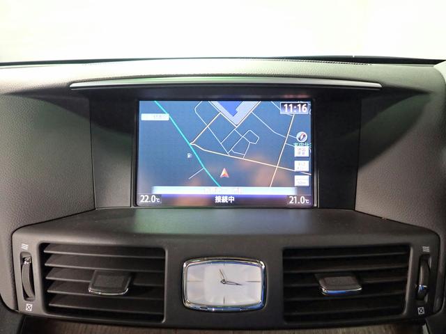 フーガハイブリッド ＨＹＢＲＩＤ　ＶＩＰ　エマージェンシーブレーキ　禁煙　純正ＨＤＤナビ　フルセグＴＶ　ＤＶＤ　ＢＴ　アラウンドビューＭ　インテリジェンスクルーズＣ　ブラインドスポットＭ　黒革シート　シートヒーター＆ベンチシート　Ｒ電動サンシェード　遮音ガラス　純正１８ＡＷ（6枚目）