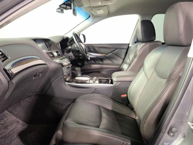 フーガハイブリッド ＨＹＢＲＩＤ　ＶＩＰ　エマージェンシーブレーキ　禁煙　純正ＨＤＤナビ　フルセグＴＶ　ＤＶＤ　ＢＴ　アラウンドビューＭ　インテリジェンスクルーズＣ　ブラインドスポットＭ　黒革シート　シートヒーター＆ベンチシート　Ｒ電動サンシェード　遮音ガラス　純正１８ＡＷ（23枚目）