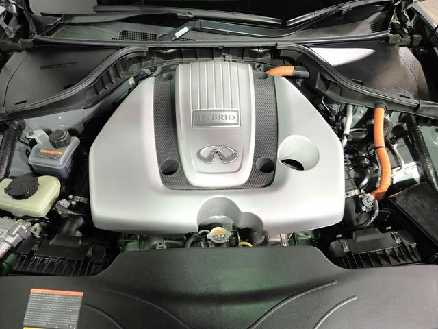 フーガハイブリッド ＨＹＢＲＩＤ　ＶＩＰ　エマージェンシーブレーキ　禁煙　純正ＨＤＤナビ　フルセグＴＶ　ＤＶＤ　ＢＴ　アラウンドビューＭ　インテリジェンスクルーズＣ　ブラインドスポットＭ　黒革シート　シートヒーター＆ベンチシート　Ｒ電動サンシェード　遮音ガラス　純正１８ＡＷ（33枚目）