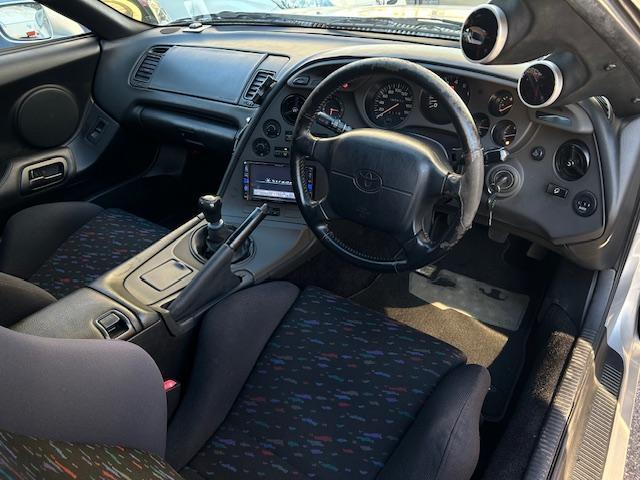 スープラ RZ RECARO HKSマフラー APEXエアクリ WORK17アルミ 社外ナビ ETC(3枚目)