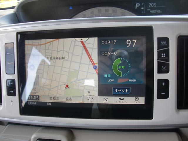 ムーヴキャンバス Ｘメイクアップリミテッド　ＳＡＩＩＩ　４ＷＤ　両側パワースライドデア　純正大画面ナビ　フルセグＴＶ　ブルートゥースオーディオ　全周囲モニター　ＣＤ／ＤＶＤ再生　セイフティーサポート　オートハイビーム　ナビ連動専用ドラレコ　ＵＳＢポート（39枚目）